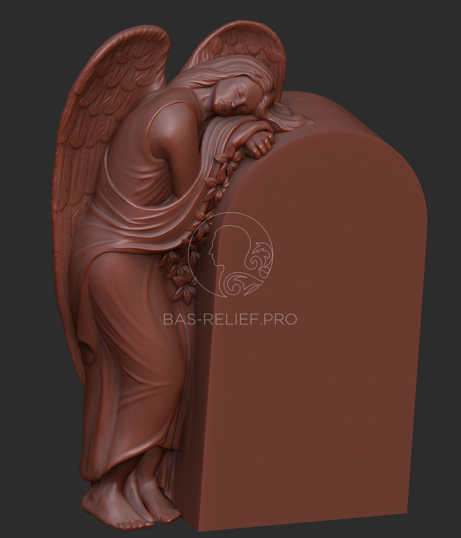 Моделирование скульптуры ангела на памятник